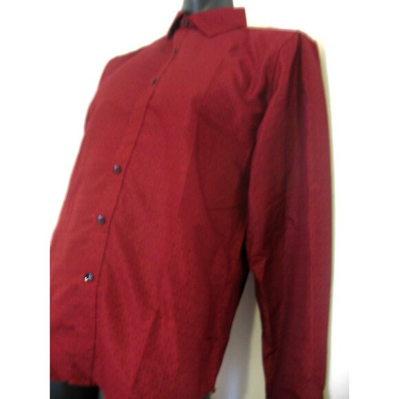 Unknown Brand Luxury Red/Blue Patterned SHIRT SZ Medium, Flip cuffs long sleeve. - Picture 2 of 13